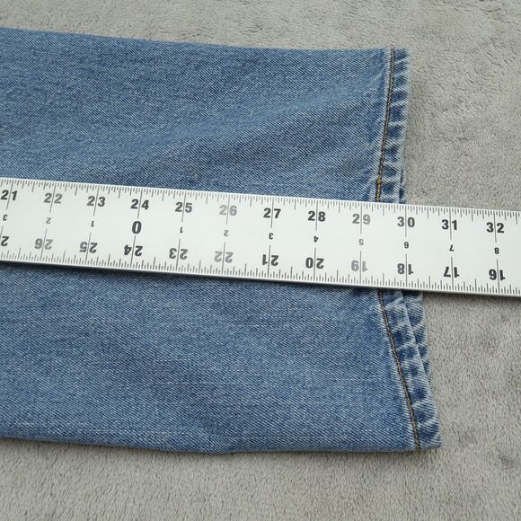 Levi's 505 Jeans Mens Size 44x30 (42x30 Actual) Blue Regular Straight Denim - Picture 4 of 16